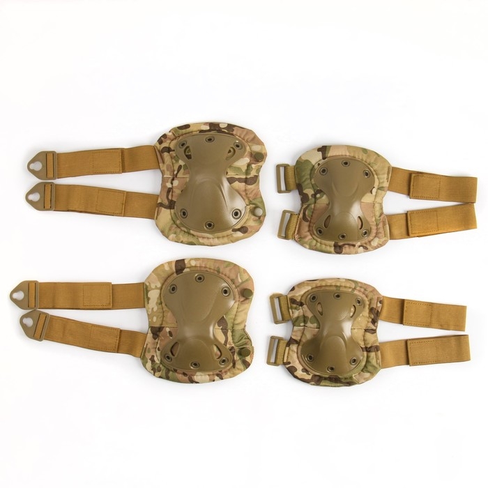 Набор Набор "Elimination game", 2 наколенника, 2 налокотника, хаки
