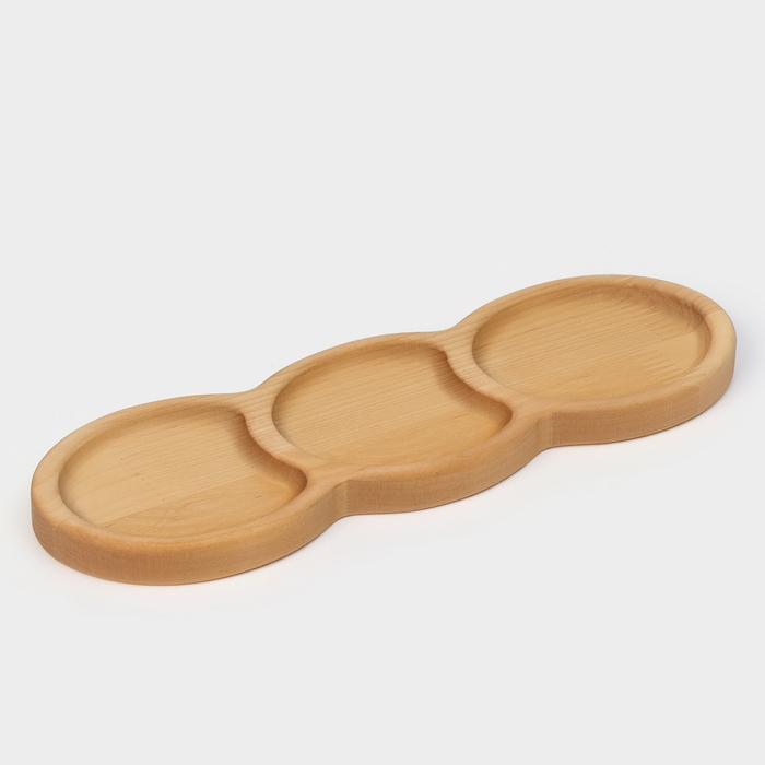 Менажница Adelica «Светофор», 3 секции, 30×10×1,8 см, пропитана минеральным маслом, в подарочной коробке, берёза Менажница Adelica «Светофор», 3 секции, 30×10×1,8 см, пропитана минеральным маслом, в подарочной коробке, берёза