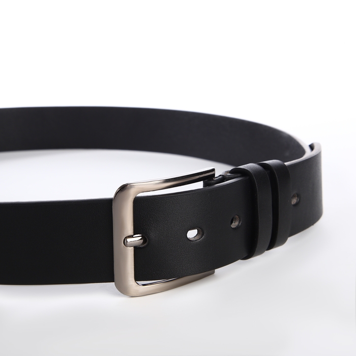 Ремень мужской, ширина 4 см, винт, пряжка металл, цвет чёрный Ремень мужской, ширина 4 см, винт, пряжка металл, цвет чёрный