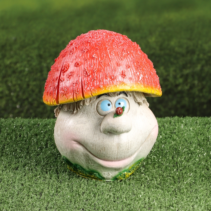 Садовая фигура  Садовая фигура "Гриб рожица толстый" 21х18см