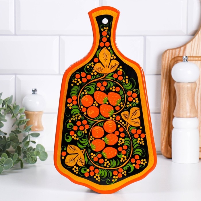 Доска разделочная «Ягодка», микс, хохлома