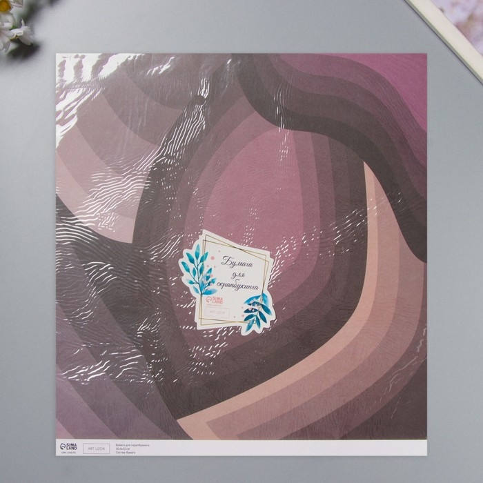 Бумага для скрапбукинга Бумага для скрапбукинга "Лепестки" плотность 180 гр набор 5 шт 30,5х32 см