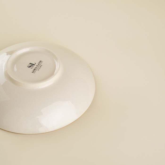 Набор мисок фарфоровых SL Home «Леггеро», d=18,5 см, цвет бежевый