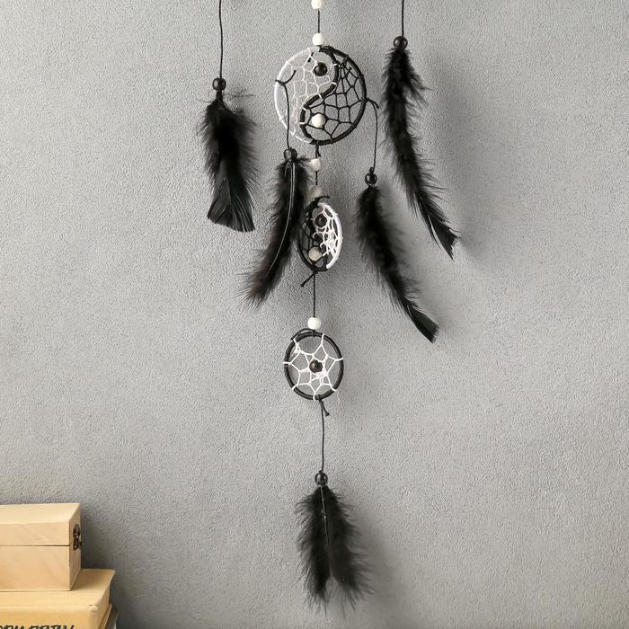 Ловец снов Ловец снов "Инь-ян" d=14 см, d=9 см, d=5 см 75х16 см