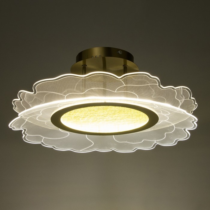 Люстра Люстра "Грация" LED 48Вт 3000-6000К золото 50х50х7-150смсм