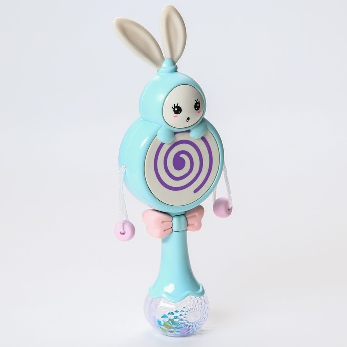 Погремушка музыкальная «Зайка барабан», эластичные ушки, цвет МИКС, Крошка Я Погремушка музыкальная «Зайка барабан», эластичные ушки, цвет МИКС, Крошка Я