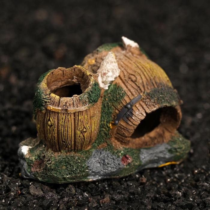 Декор для аквариума  Декор для аквариума "Бочки", 7,5 х 5,5 х 5 см