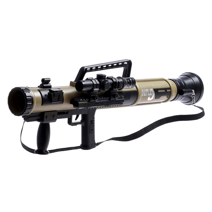 Базука «Элита», свет, звук, стреляет мягкими снарядами, цвета МИКС Базука «Элита», свет, звук, стреляет мягкими снарядами, цвета МИКС