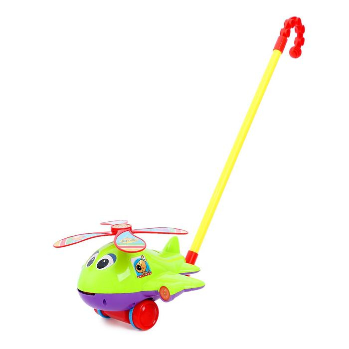 Каталка на палочке «Вертолётик», цвета МИКС Каталка на палочке «Вертолётик», цвета МИКС