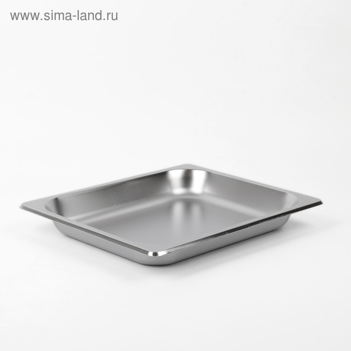 Гастроемкость 1/2 из нержавеющей стали, 40 мм, 32,5&times;26,5&times;4 см, толщина 0,8 мм