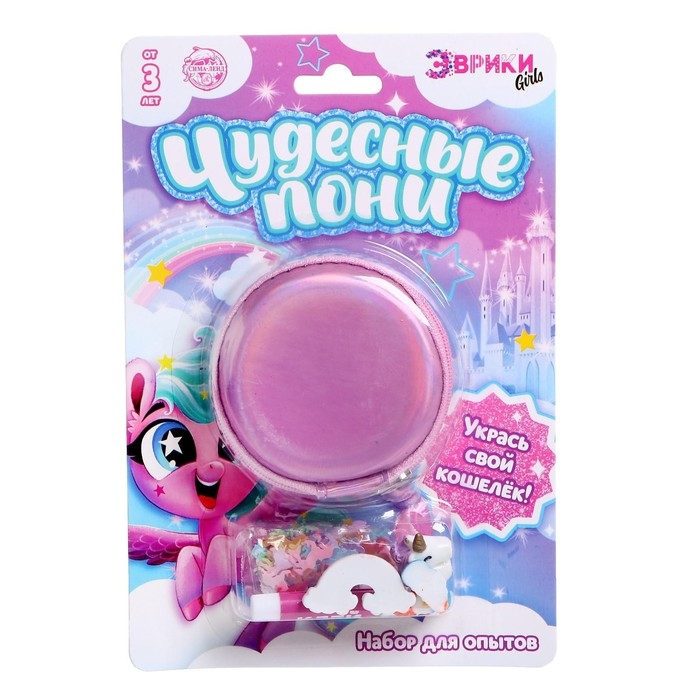 Набор для опытов «Чудесные пони: Укрась свой кошелёк», своими руками