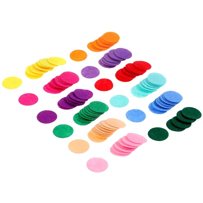Диски фетровые для творчества и декора «Кружочки», 250 шт., размер 1 шт. — 2,5 см, цвет МИКС Диски фетровые для творчества и декора «Кружочки», 250 шт., размер 1 шт. — 2,5 см, цвет МИКС