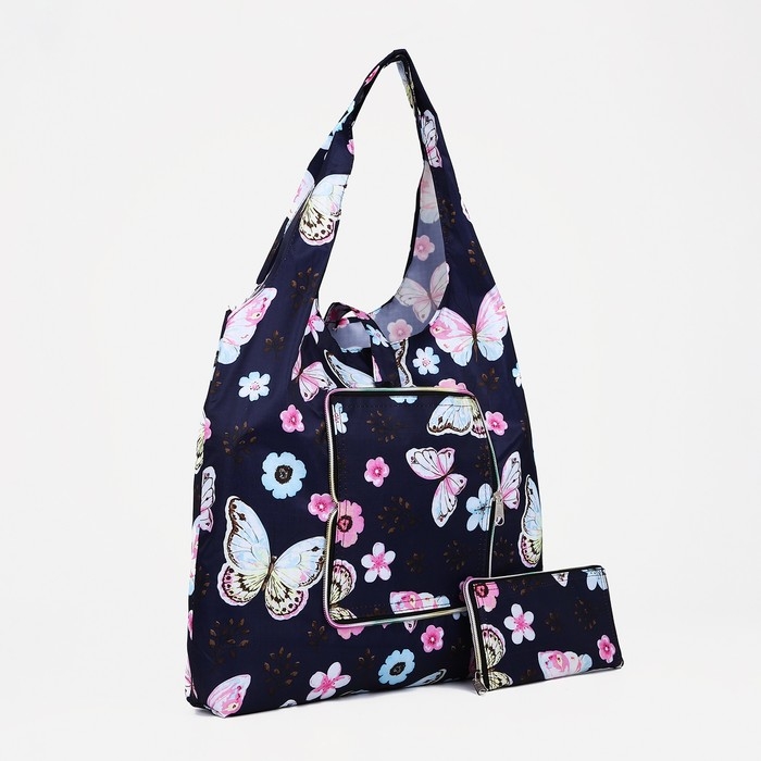 Сумка хозяйственная на кнопке, цвет синий Сумка хозяйственная на кнопке, цвет синий