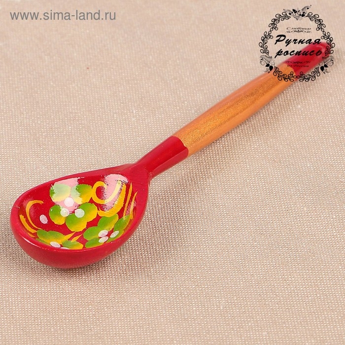 Ложка «Краснушка», чайная, хохлома, микс Ложка «Краснушка», чайная, хохлома, микс