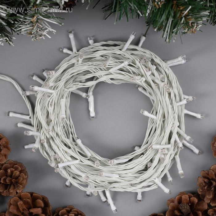 Гирлянда «Нить» 10 м, IP20, белая нить, 100 LED, свечение жёлтое, 8 режимов, 220 В Гирлянда «Нить» 10 м, IP20, белая нить, 100 LED, свечение жёлтое, 8 режимов, 220 В