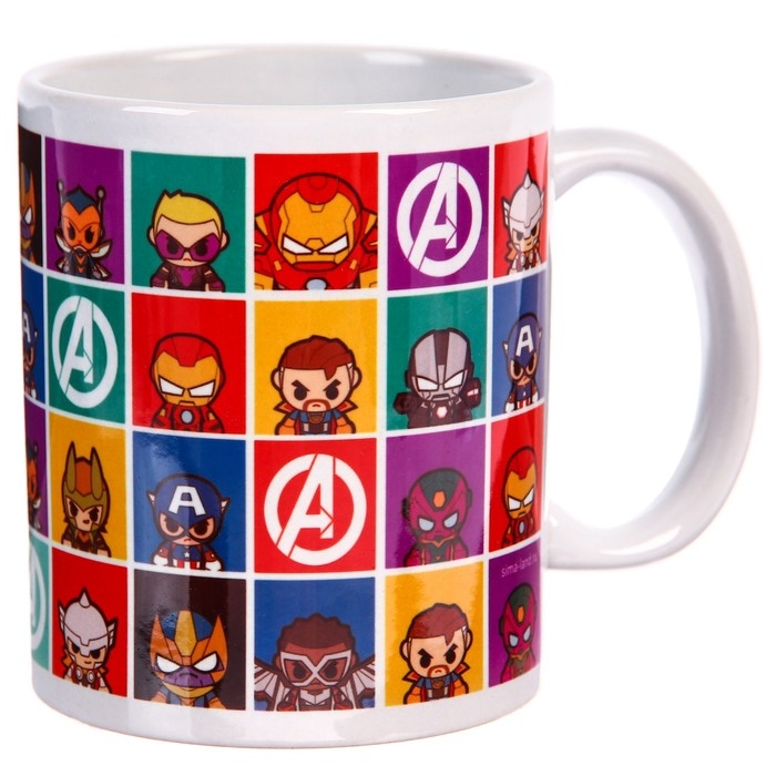 Кружка сублимация, 350 мл Кружка сублимация, 350 мл "Marvel", Мстители МИКС