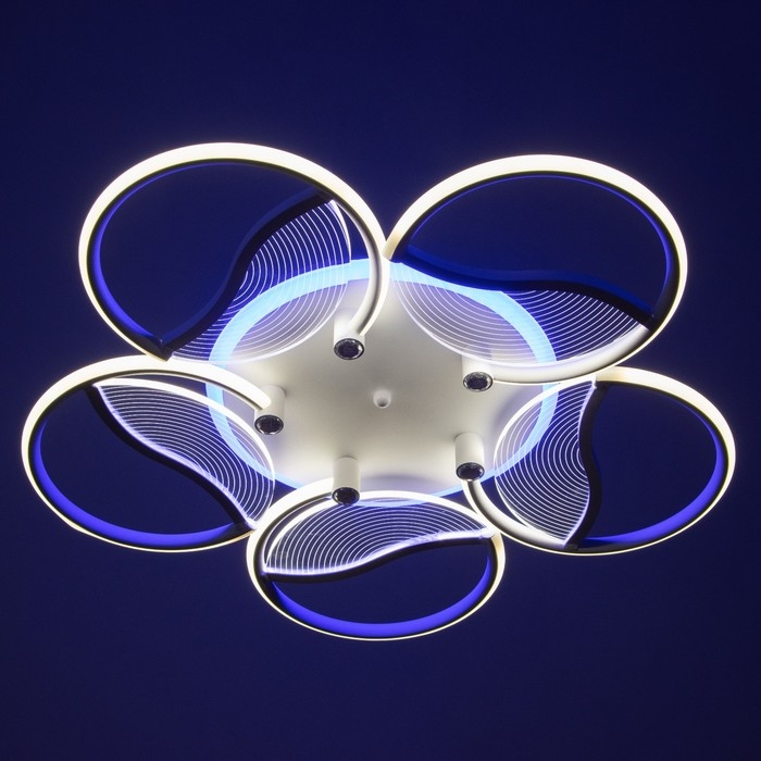 Люстра Люстра "Анита" 5хLED 90Вт 3000-6000К RGB белый 65х65х8см