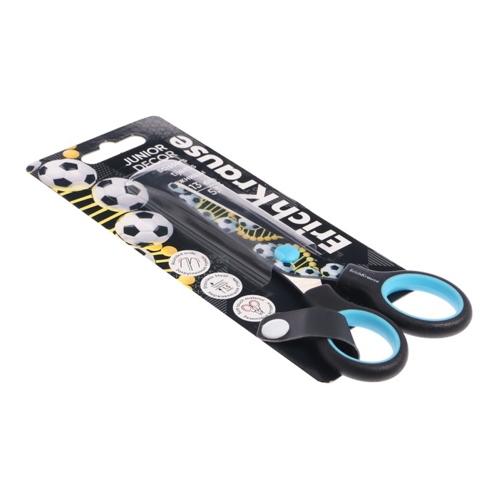 Ножницы детские 13 см ErichKrause Junior Decor Ножницы детские 13 см ErichKrause Junior Decor "Sport DNA", с принтом на лезвиях, блистер