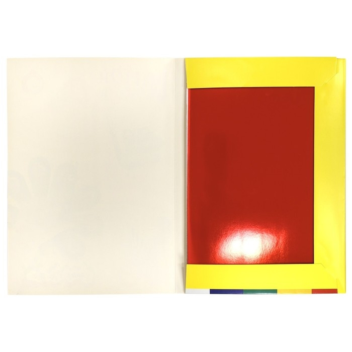 Картон цветной А4 5 листов 5 цветов Картон цветной А4 5 листов 5 цветов "Каляка-Маляка", ламинированный, металлик, ЗОЛОТО + СЕРЕБРО, 230 г/м2, в папке