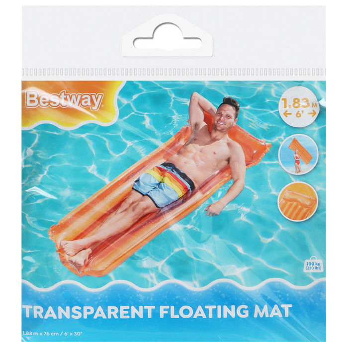 Матрас для плавания, 183 х 76 см, цвет МИКС, 44013 Bestway Матрас для плавания, 183 х 76 см, цвет МИКС, 44013 Bestway