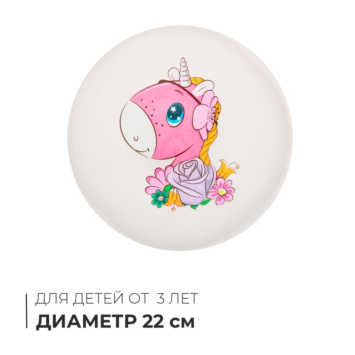 Мяч детский «Пони», d=22 см, цвет МИКС Мяч детский «Пони», d=22 см, цвет МИКС