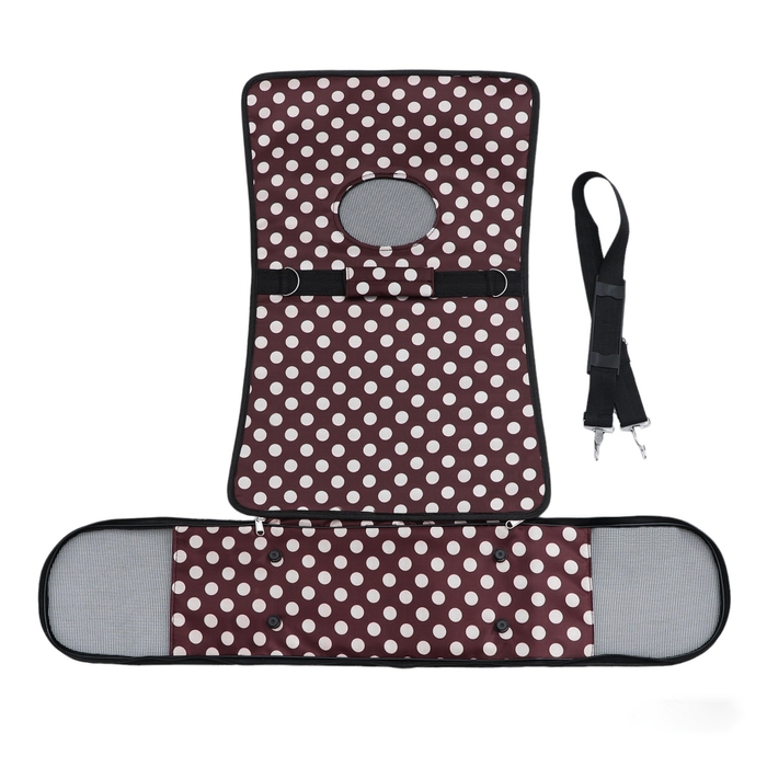 Сумка - переноска для животных  Сумка - переноска для животных "Горошек", коричневая, размер М, 40 х 21 х 27 см