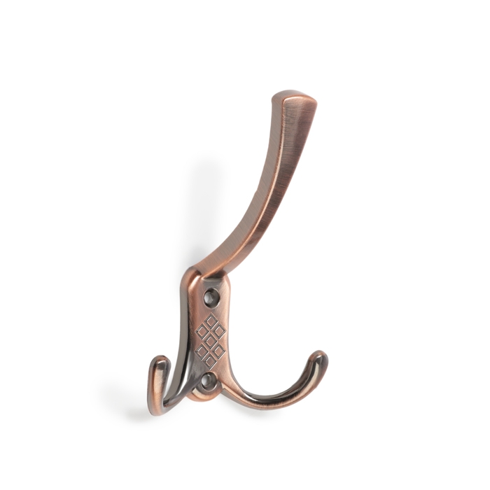 Крючок мебельный ТУНДРА TKT003 LIGHT, трехрожковый, медь Крючок мебельный ТУНДРА TKT003 LIGHT, трехрожковый, медь