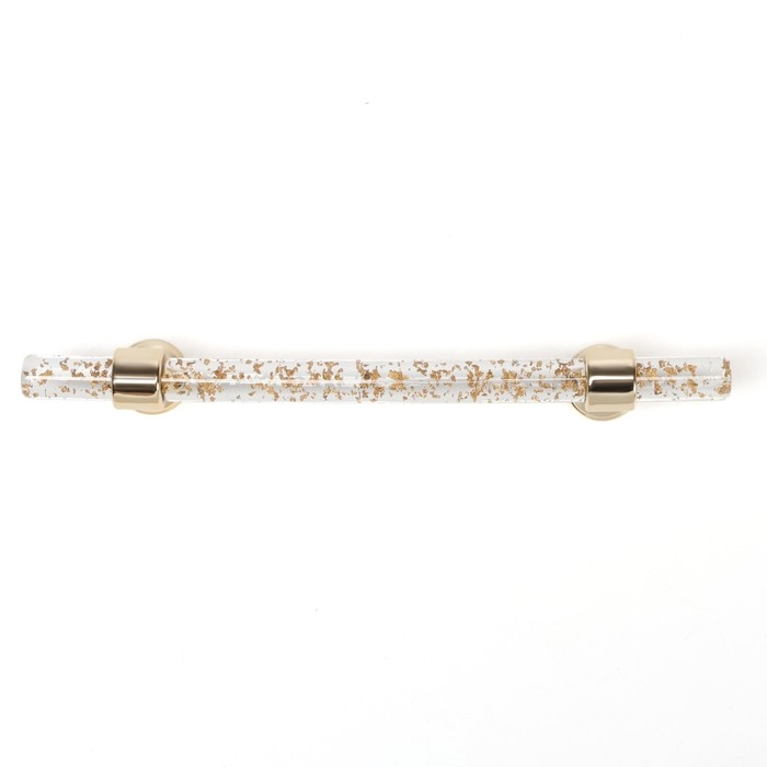 Ручка скоба CAPPIO PK106, м/о 128 мм, D=12 мм, пластик, цвет прозрачно-золтой/золото Ручка скоба CAPPIO PK106, м/о 128 мм, D=12 мм, пластик, цвет прозрачно-золтой/золото