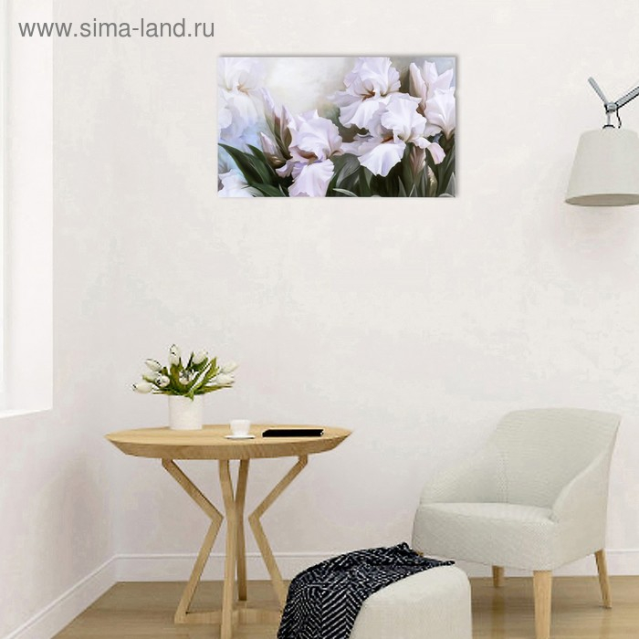 Картина-холст на подрамнике Картина-холст на подрамнике "Ирисы" 60х100 см
