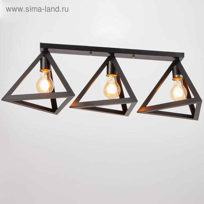 Светильник Светильник "Пирамида" 3хE27 40Вт черный 80х21х20 см BayerLux