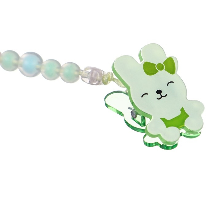 Соска - пустышка силиконовая ортодонтическая, от 12 мес., с колпачком + держатель «Зайка», цвет зеленый Соска - пустышка силиконовая ортодонтическая, от 12 мес., с колпачком + держатель «Зайка», цвет зеленый