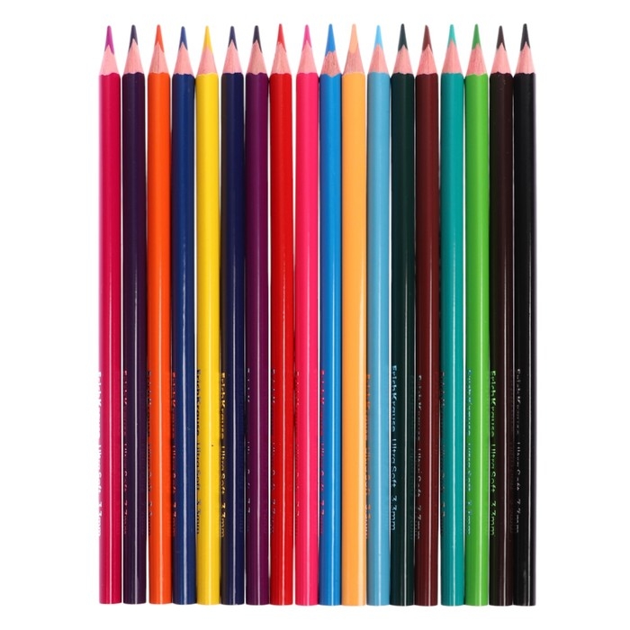 Карандаши 18 цветов ErichKrause Safari, дерево, трехгранные, с европодвесом