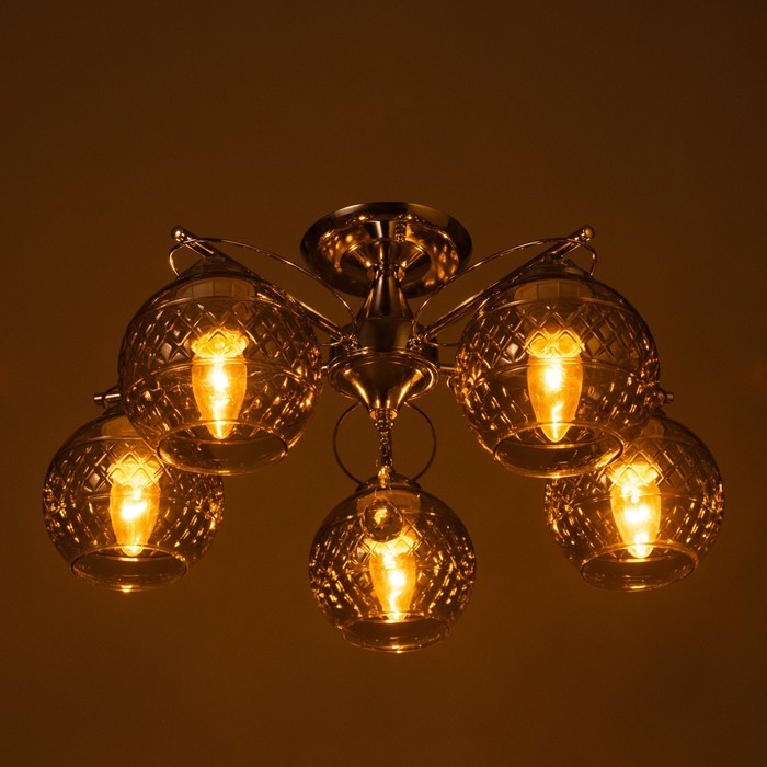 Люстра Люстра "Эйприл" 5х40Вт Е27 Хром 51х51х24см