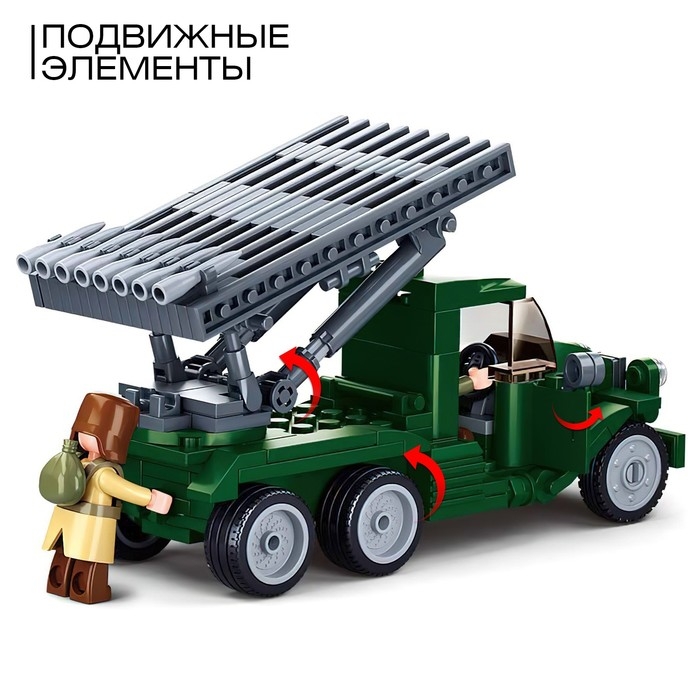 Конструктор Армия ВОВ «Боевая машина БМ-13 Катюша», 201 деталь Конструктор Армия ВОВ «Боевая машина БМ-13 Катюша», 201 деталь