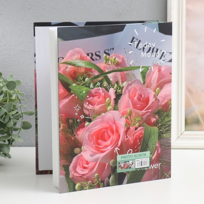 Фотоальбом на 200 фото 10х15 см Фотоальбом на 200 фото 10х15 см "Розовые розы" в коробке 25,8х21х5 см