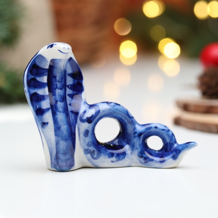 Сувенир Сувенир "Змея Кольцами", гжель