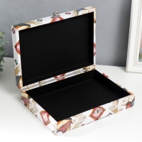 Шкатулка дерево "Маленький индийский слонёнок" кожзам 5,5х24х17 см