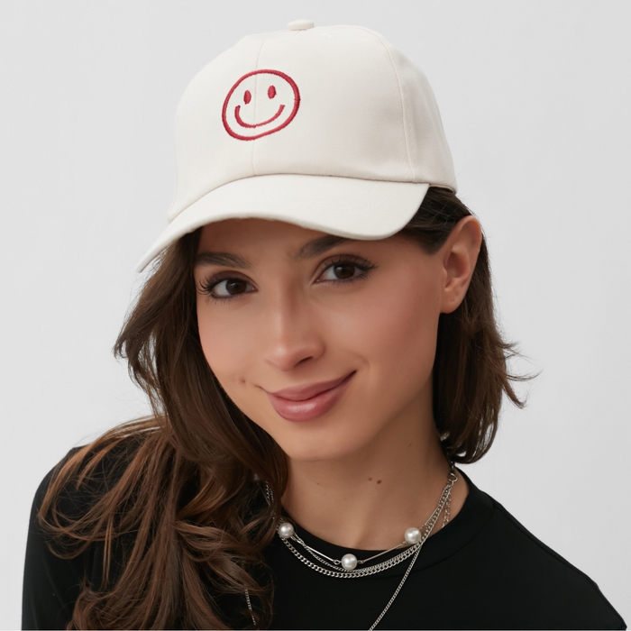 Кепка женская MINAKU Кепка женская MINAKU "Smile", цвет бежевый, размер 56-58 7314556