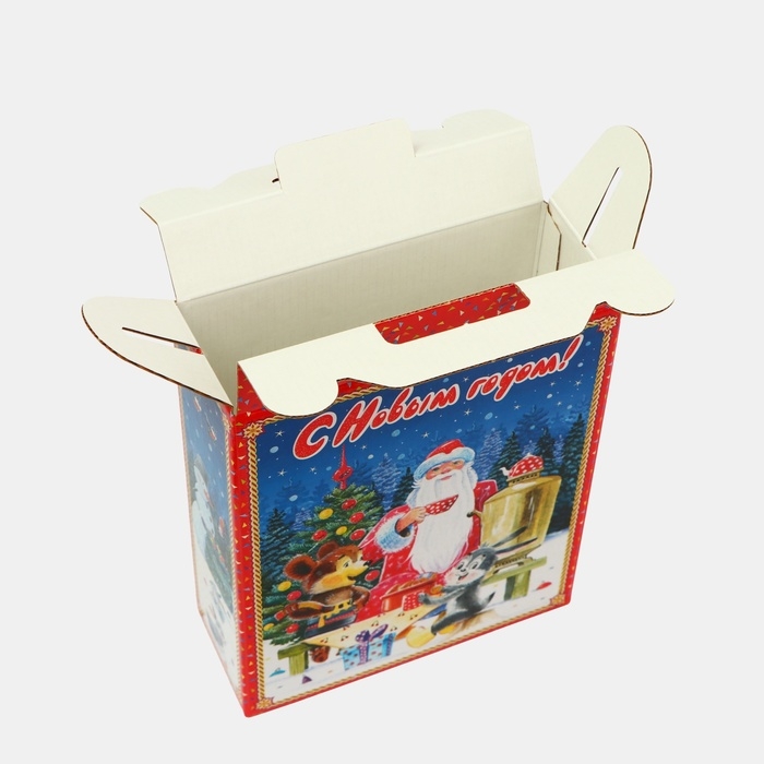 Новый год. Подарочная коробка новогодняя Подарок Новый год. Подарочная коробка новогодняя Подарок "Чаепитие" 16,8 х 7 х 25 см.
