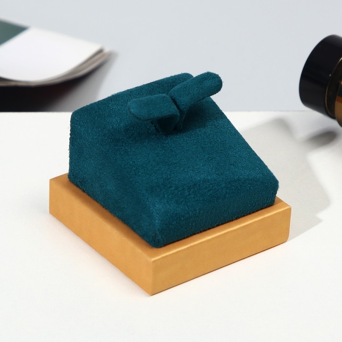 Подставка под серьги 5,5&times;5,5&times;4, цвет морской в золоте