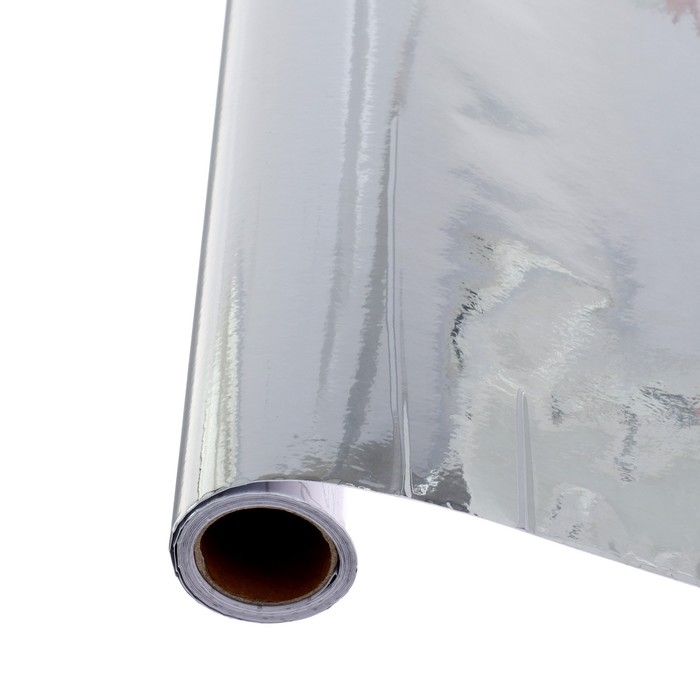 Пленка самоклеящаяся, серебристая, 0.45 м х 3 м, 3 мкр Пленка самоклеящаяся, серебристая, 0.45 м х 3 м, 3 мкр