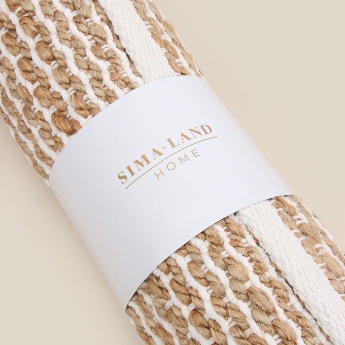 Ковер SL Home 70*140см, 40%хлопок/ 60% джут, 2000 гр/м2 Ковер SL Home 70*140см, 40%хлопок/ 60% джут, 2000 гр/м2