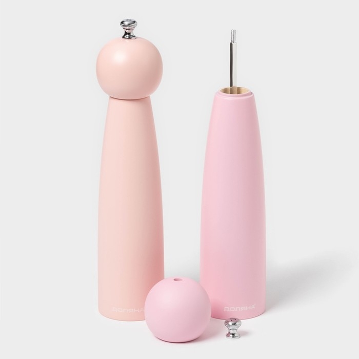 Набор мельниц для специй  Набор мельниц для специй "Облако" 2 шт. 27 см, цвет розовый