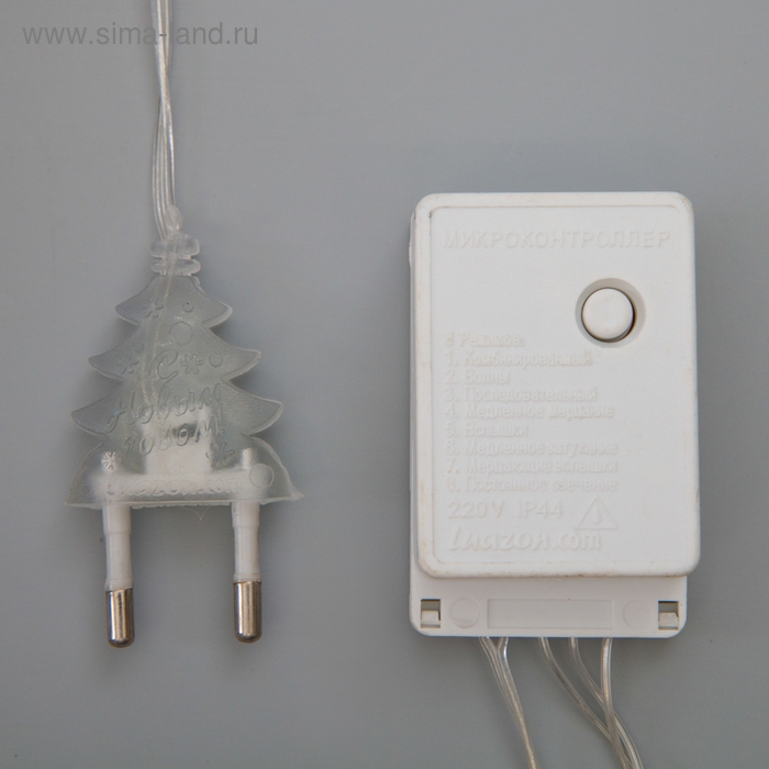 Гирлянда «Нить» 4 м с насадками «Фонарик», IP20, прозрачная нить, 20 LED, свечение тёплое белое, 8 режимов, 220 В Гирлянда «Нить» 4 м с насадками «Фонарик», IP20, прозрачная нить, 20 LED, свечение тёплое белое, 8 режимов, 220 В