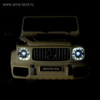 Электромобиль MERCEDES-BENZ G63 AMG, EVA колеса, кожаное сиденье, цвет белый