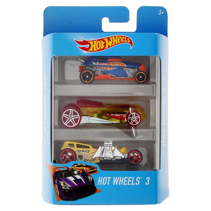 Набор машинок Hot Wheels, в наборе - 3 шт, МИКС Набор машинок Hot Wheels, в наборе - 3 шт, МИКС