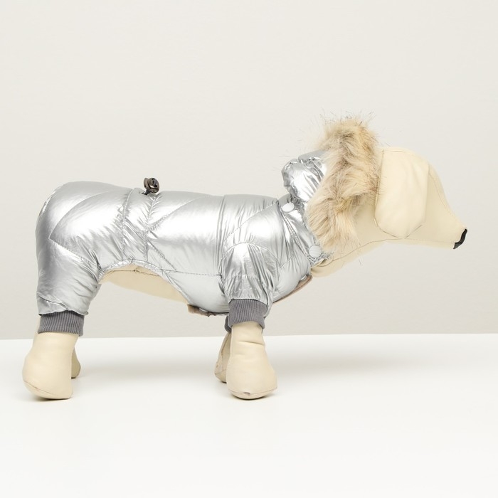 Комбинезон Комбинезон "Мальчик" с утяжкой, размер 14 (ДС 32 см, ОГ 42 см, ОШ 31 см), серебряный