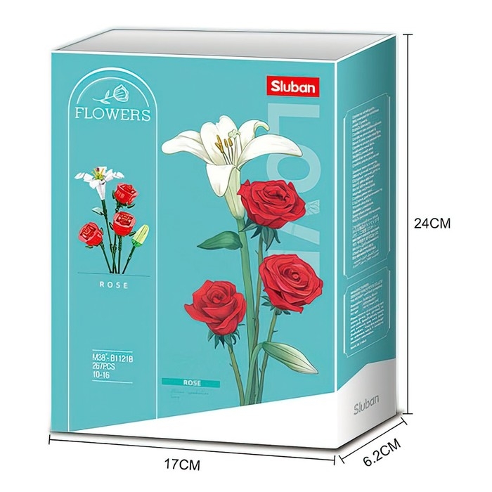 Конструктор «Цветы. Букет роз», 267 деталей Конструктор «Цветы. Букет роз», 267 деталей