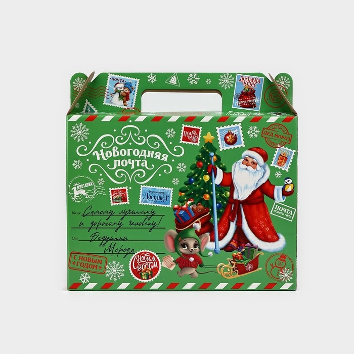 Коробка подарочная новогодняя складная «Новогодняя почта», 33.7 х 25.7 х 7.9 см, Новый год Коробка подарочная новогодняя складная «Новогодняя почта», 33.7 х 25.7 х 7.9 см, Новый год