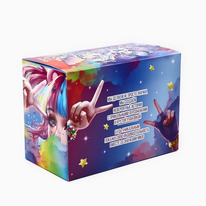 Значки деревянные «Аниме» в шоубоксе, 20 шт Значки деревянные «Аниме» в шоубоксе, 20 шт